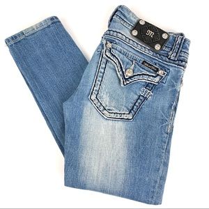 Miss Me skinny jeans with button back pockets, 27